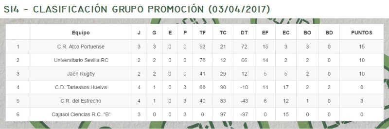 CLASIFICACION PROMOCION